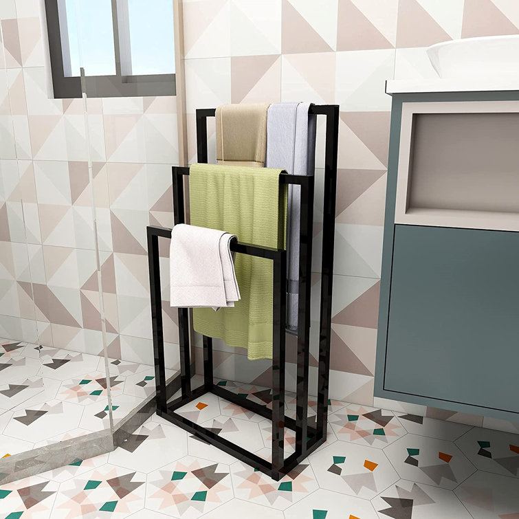 Free standing towel discount racks for small bathrooms